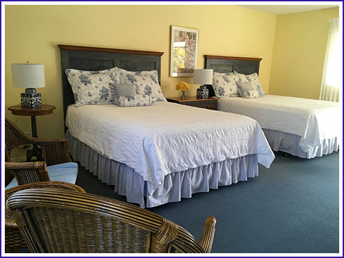 Deluxe Lakeview Room on the top floor with two queen beds and balcony
